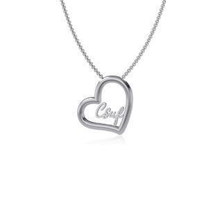 CSUF Heart Necklace - Plated Enamel